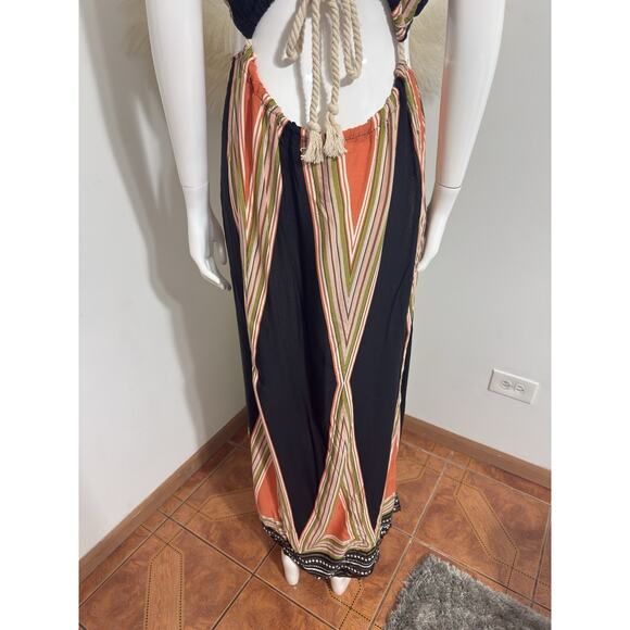 Women’s Biubiu Halter Boho Cover-Up Maxi Dress – Aztec Print – Size M NWT - Picture 8 of 14